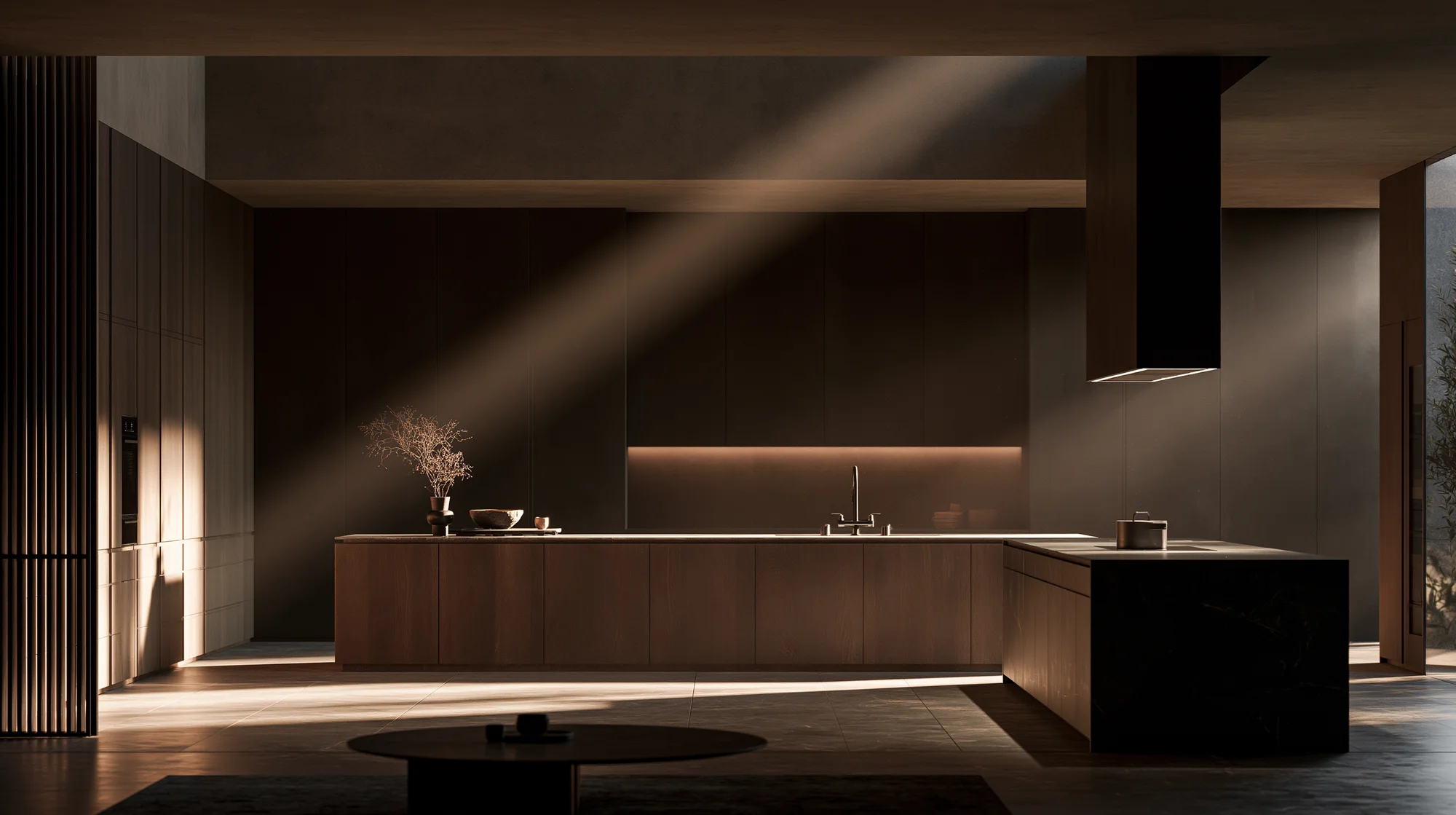 Cocina Grupo ACB con luz de tarde